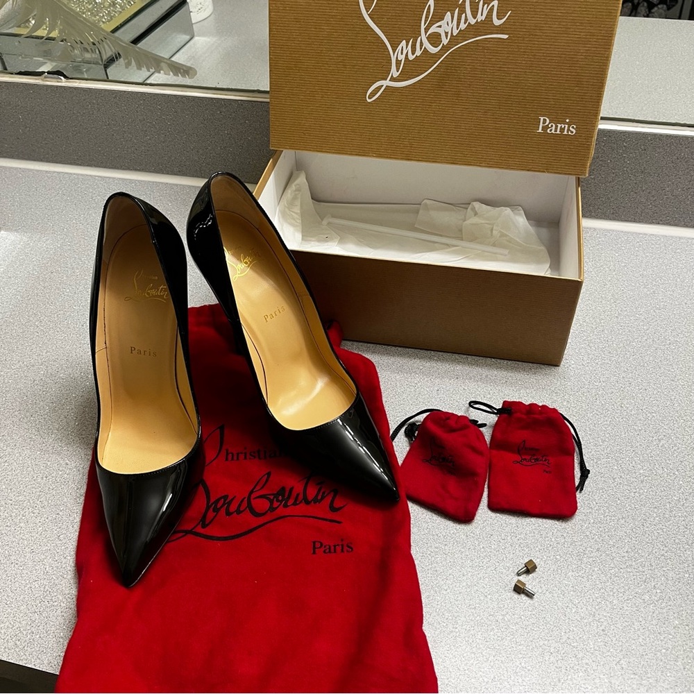 Christian Louboutin So Kate Black Patent Leather 120mm Pumps - Picture 2 of 15